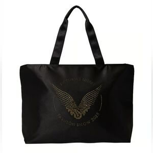 NWT Victoria's Secret 2025 Fashion Show Black Angel Wings Large Tote Bag